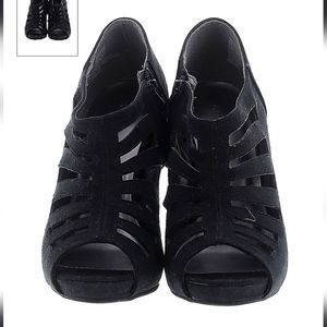 Apt. 9 open toed black heels size 8 1/2 med